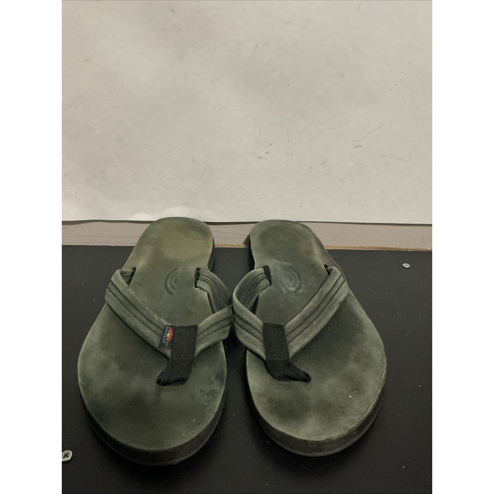 Rainbow Sandals Mens Black Flip Flops Thong Sandal 11.5 Inches Heel To Toe